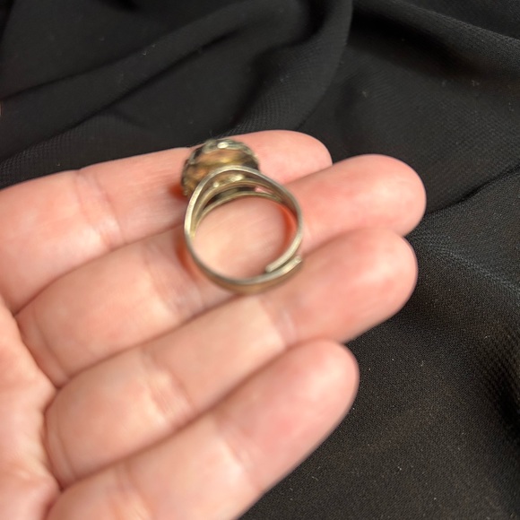 VTG Silver Tone Metal Adjustable Band Mood Ring. Unbranded. - Picture 4 of 7